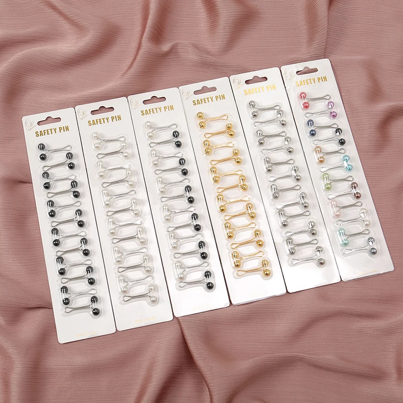 Ethnic Modern Fashion - 12 stks/zak Moslim Hijab Pins Sjaal