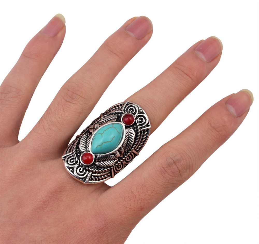 Ethnic Fashion Pakistan - Boho Etnische Tibet Turquoise Ringen Voor