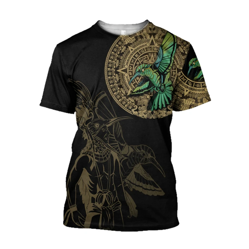 Men'S Ethnic Fashion Trends - Retro Etnisch Azteekse Mexico T-shirt Zomer