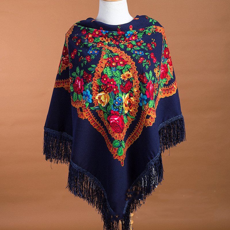 Winter Ethnic Fashion For Women - 135*135 cm Russische Sjaal Etnische Stijl