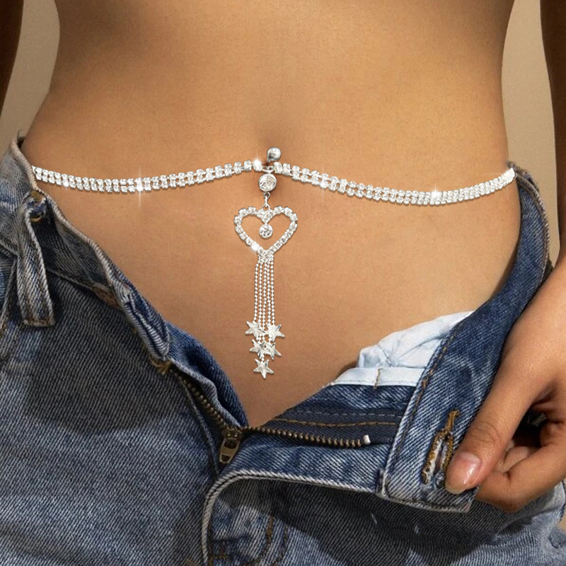 Ethnic Fashion Jewellery - GLAMing Boho Hart Dangle Strass Piercing