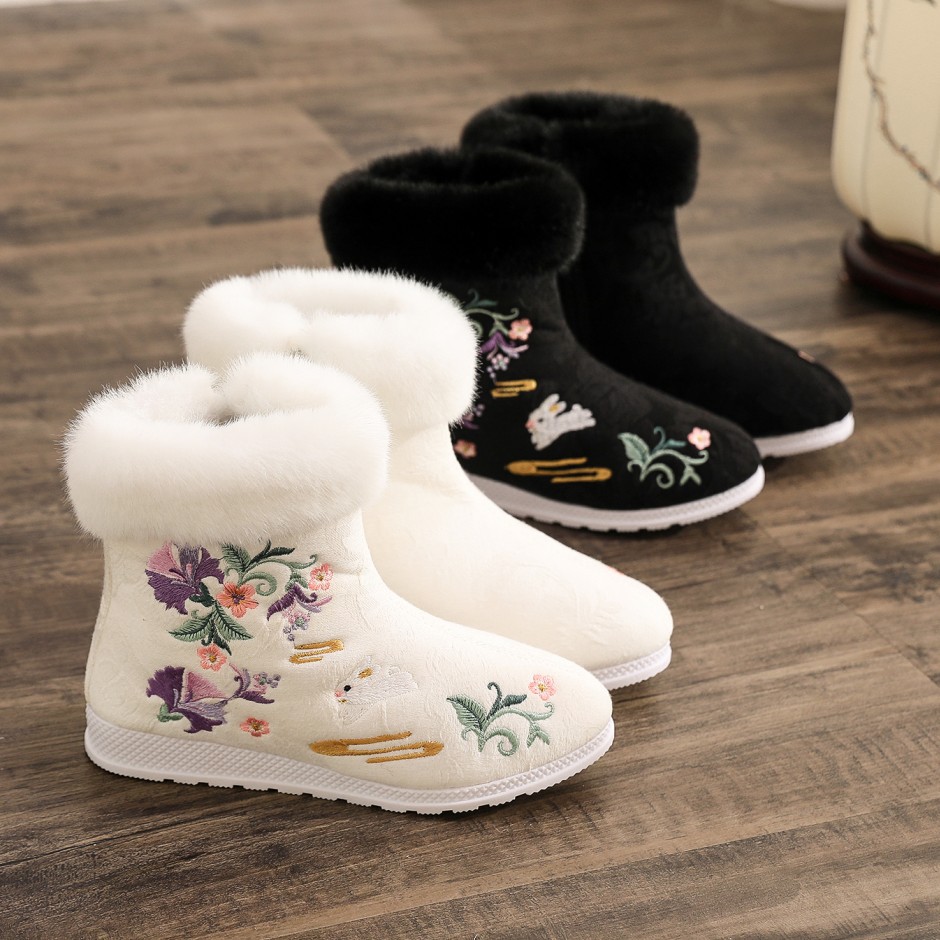 Winter Ethnic Fashion For Women - Mode Winterlaarzen Damesschoenen Etnische Stijl Geborduurde