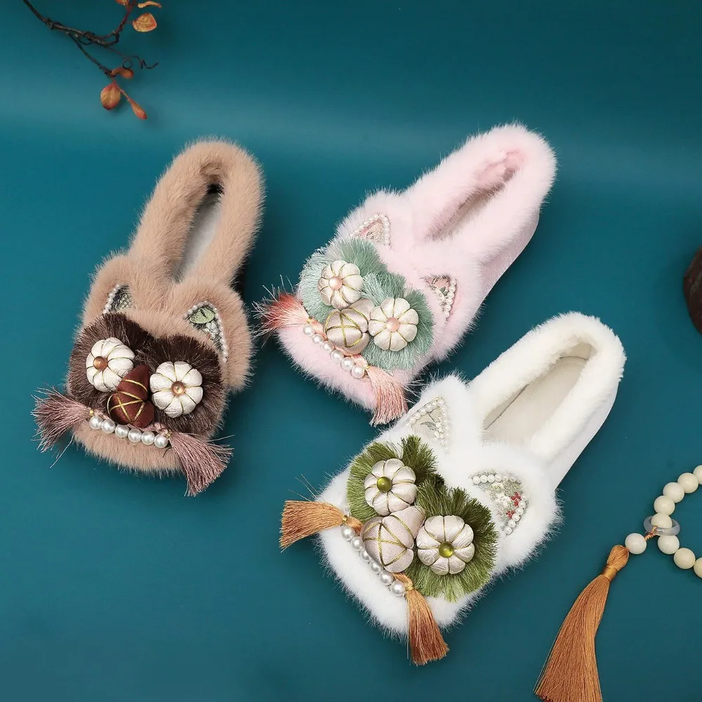 Winter Ethnic Fashion For Women - Mode Etnische Stijl Doek Schoenen Vrouw