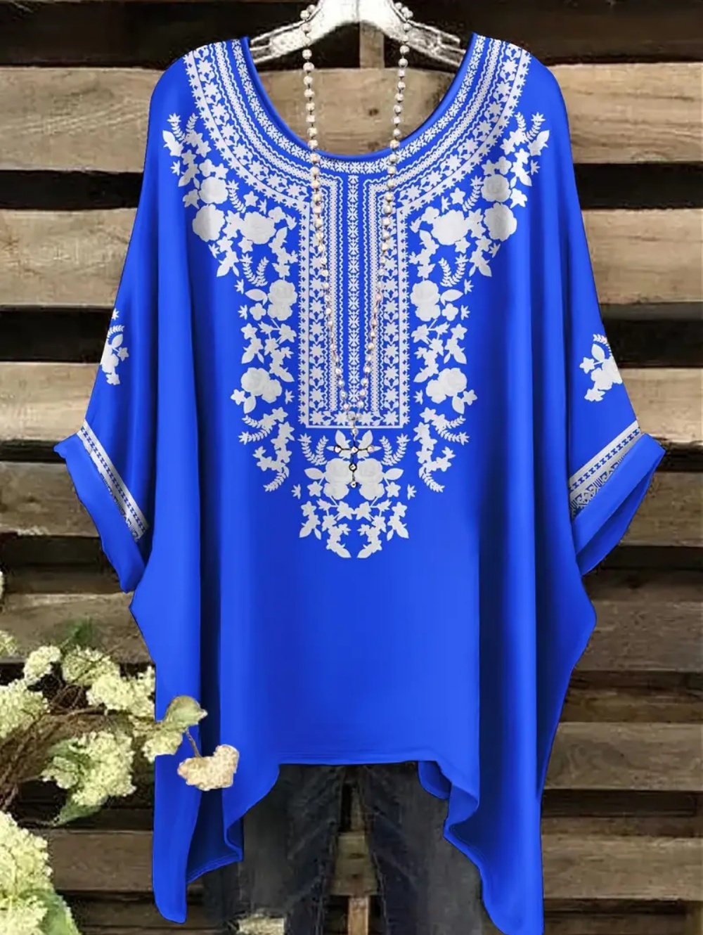 Ethnic Chic Fashion - Boheemse chique oversized T-shirts Eenvoudige vintage