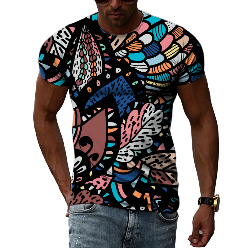 Men'S Ethnic Fashion Trends - Nieuwe 3D Fashion Etnische Kleurrijke Patroon
