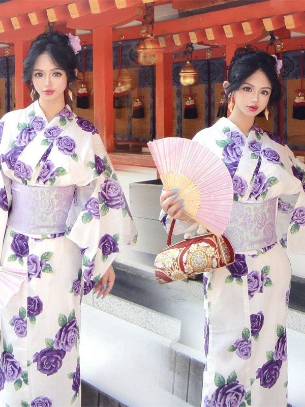 Ethnic Fashion Online - Traditionele Japanse kimonostijl fotografiejurk Etnische mode
