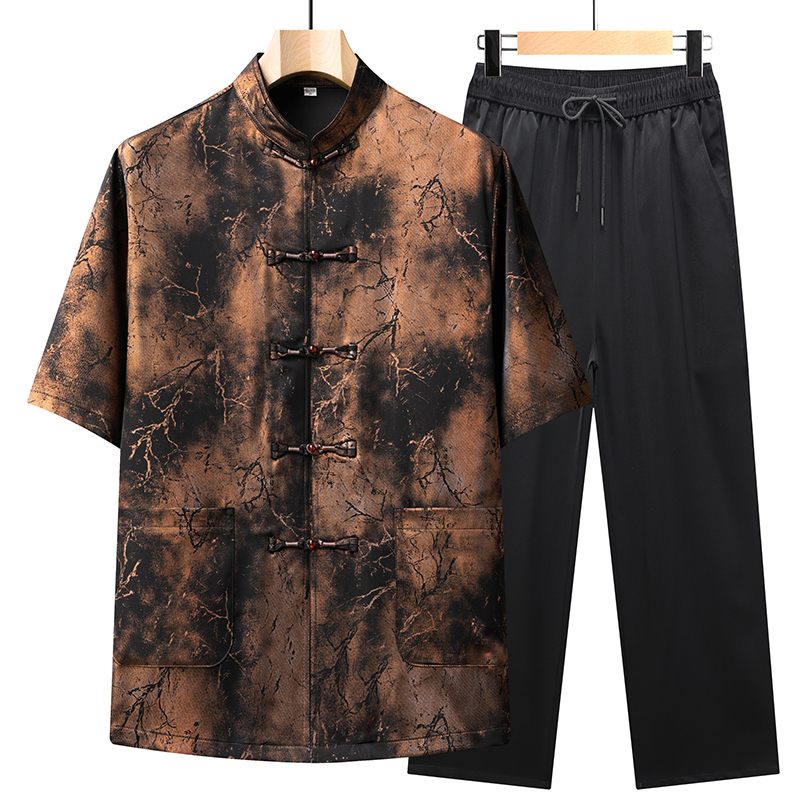 Men'S Ethnic Fashion Trends - Shirts+broeken Herensets Zomermode Trend Comfortabel Casual