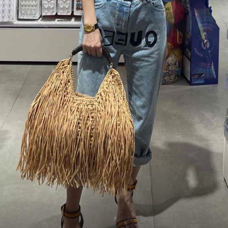 Bohemian Fringe Straw Tote, zo - Ethnic Fashion Design recensie en prijs