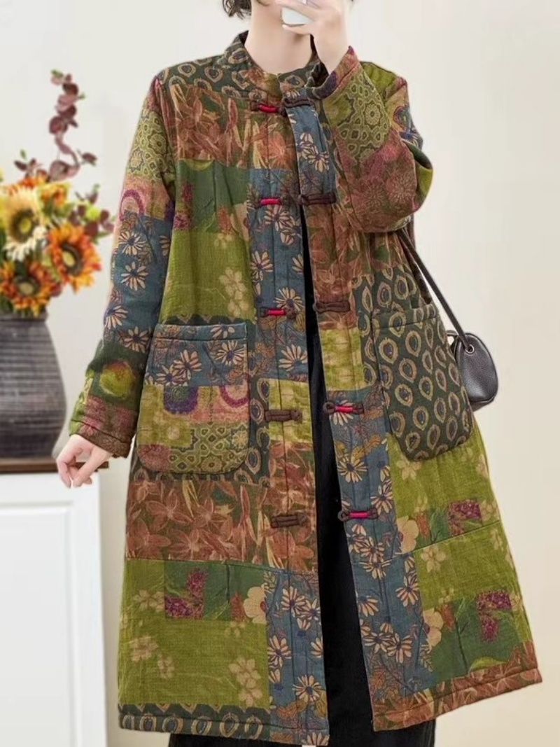 Etnische stijl retro bloemenpr - Winter Ethnic Fashion For Women recensie en prijs