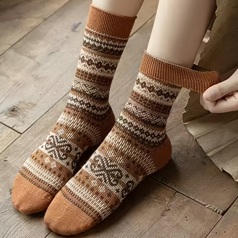 Retro 7-kleuren halfhoge sokke - Winter Ethnic Fashion For Women recensie en prijs