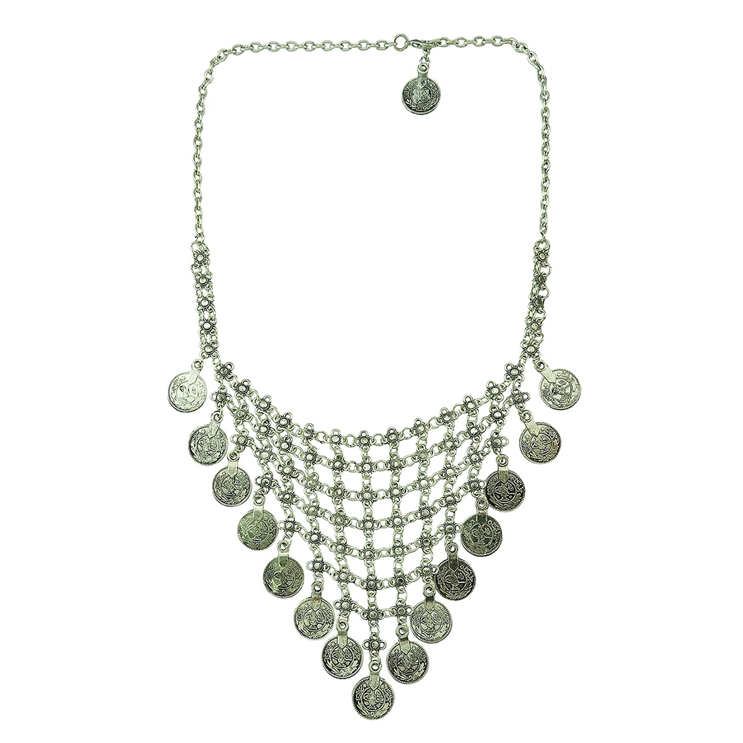 Multi-stijl vintage munt choke - Ethnic Fashion Pakistan recensie en prijs
