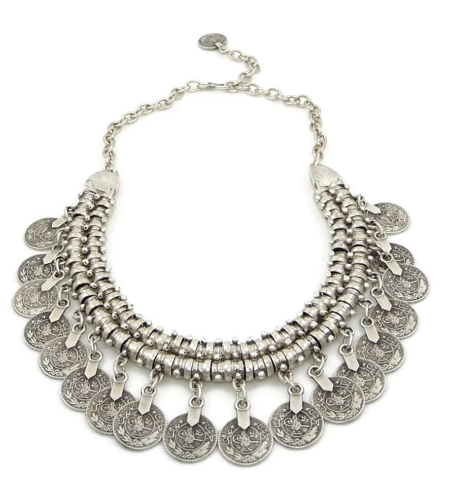 Multi-stijl vintage munt choke - Ethnic Fashion Pakistan recensie en prijs