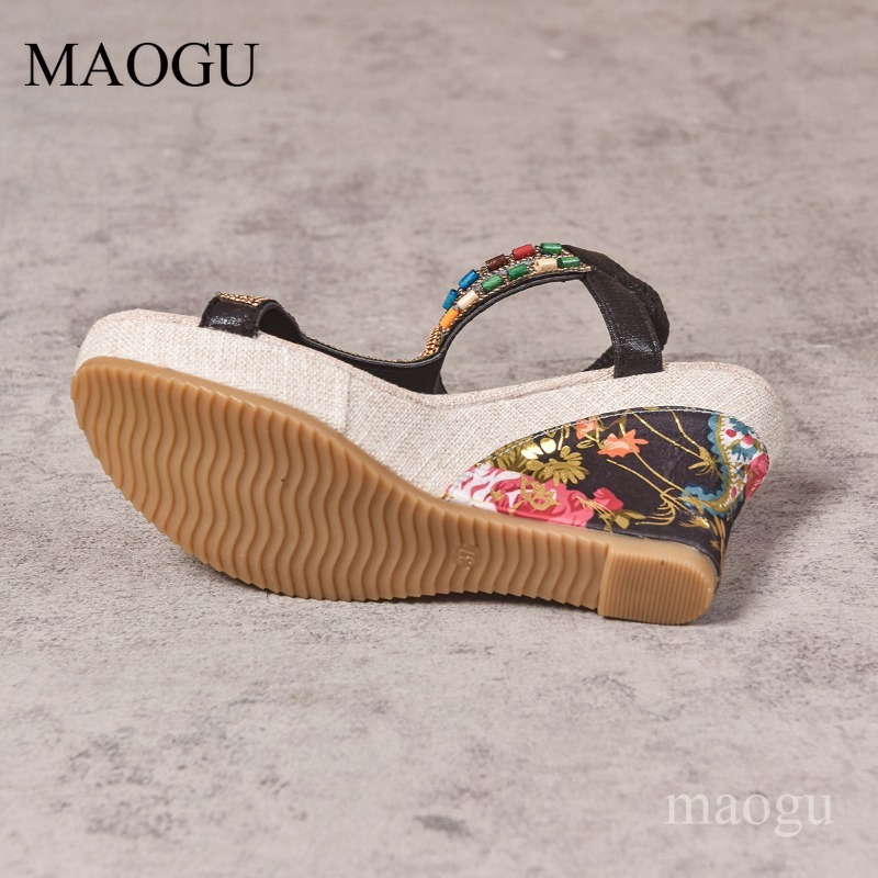 Boho sandalen met kralen en bl - Ethnic Fashion In recensie en prijs