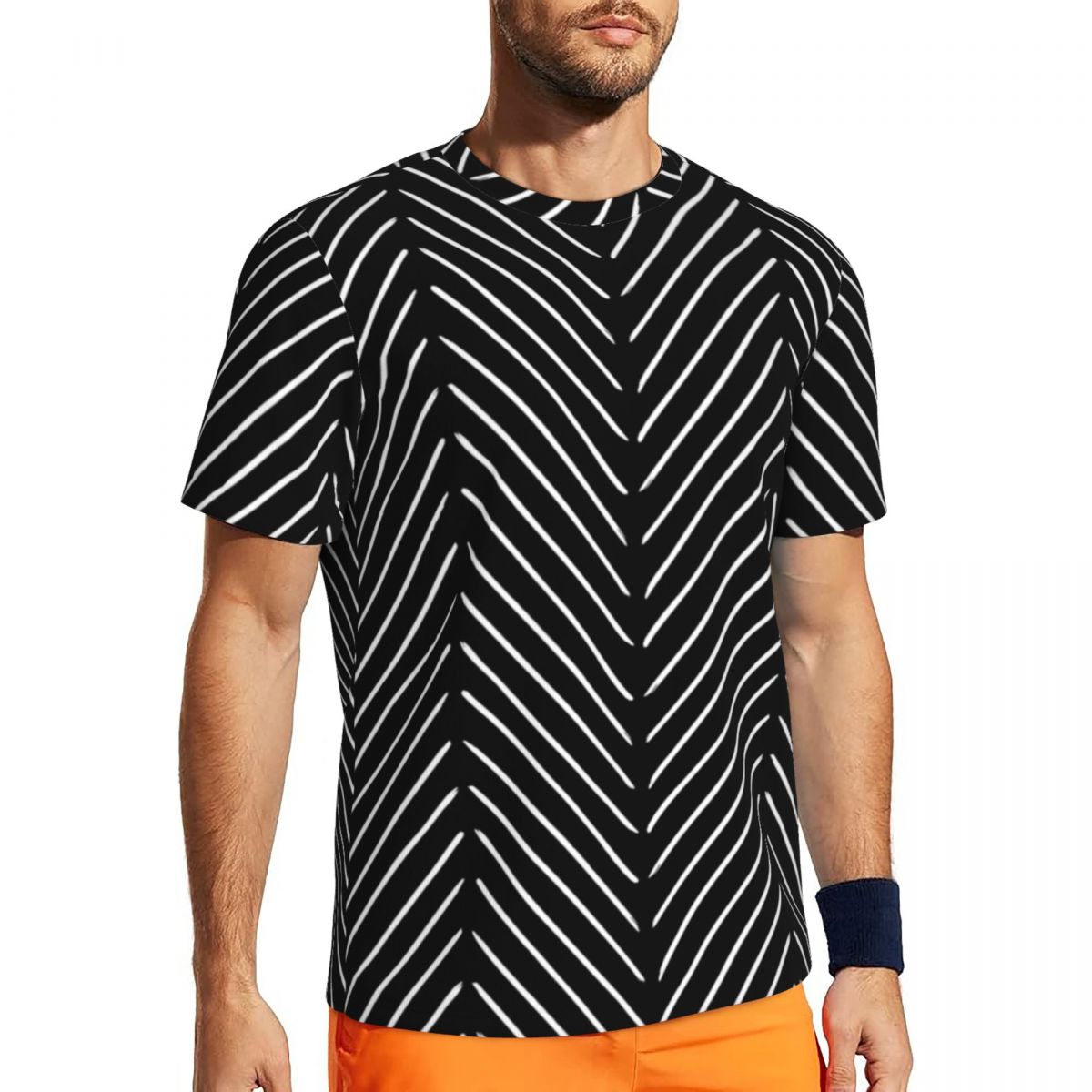 Sportswear T-Shirt Male Retro  - Mudcloth Print Top recensie en prijs