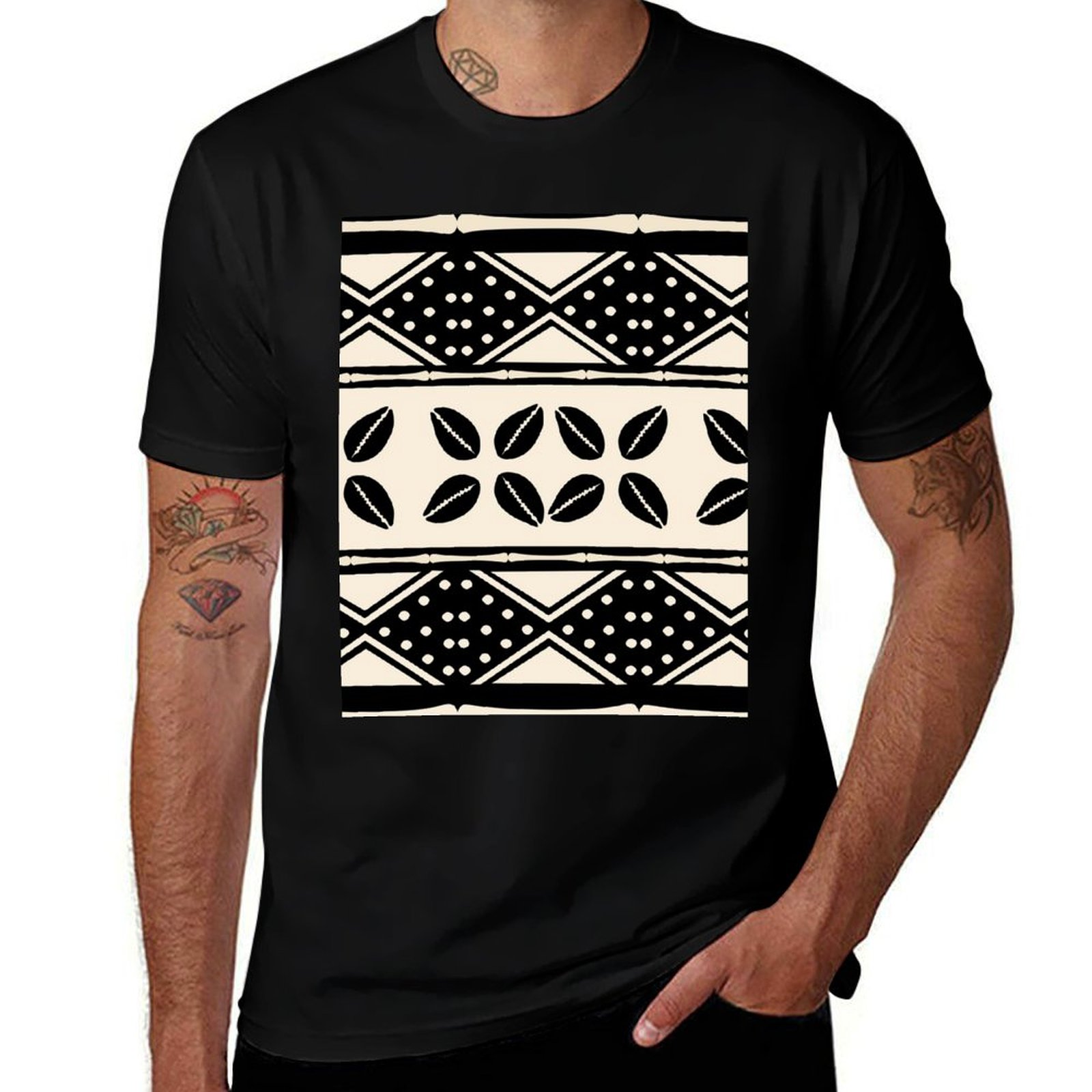 Afrikaans T-shirt met abstract - Mudcloth Print Top recensie en prijs