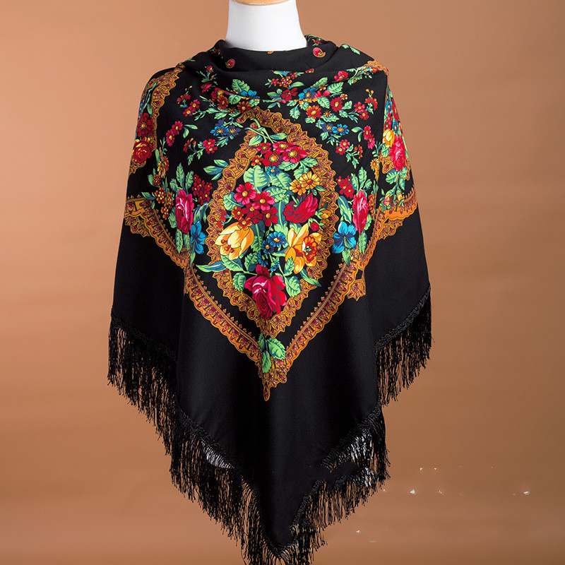 135*135 cm Russische Sjaal Etn - Winter Ethnic Fashion For Women recensie en prijs
