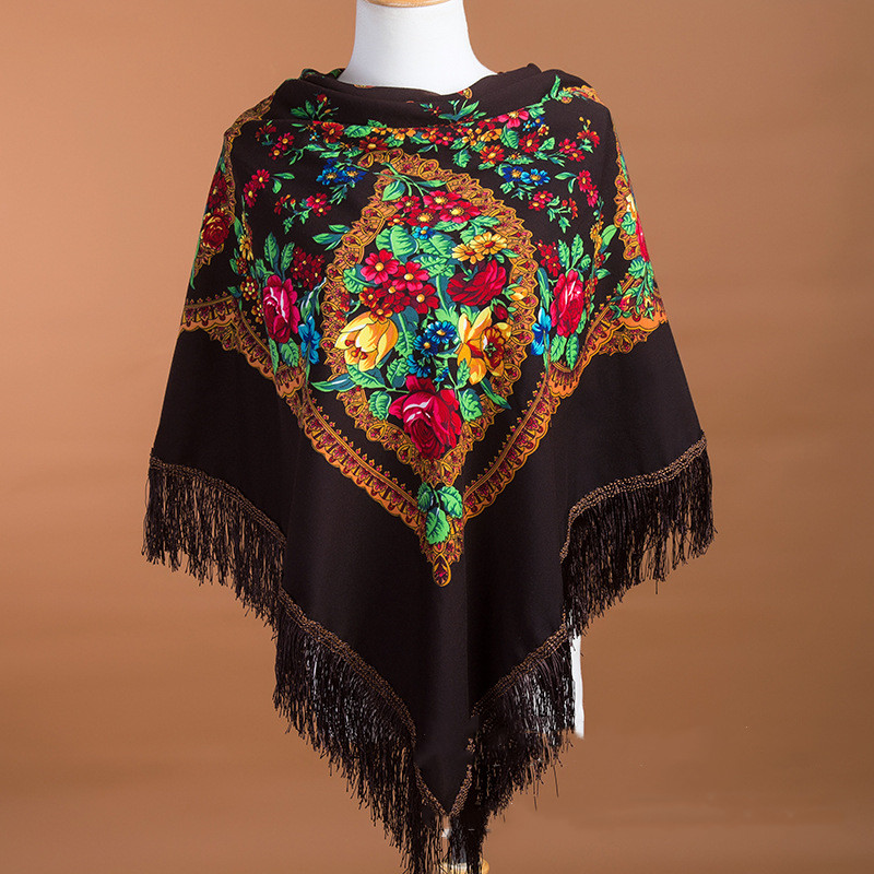 135*135 cm Russische Sjaal Etn - Winter Ethnic Fashion For Women recensie en prijs