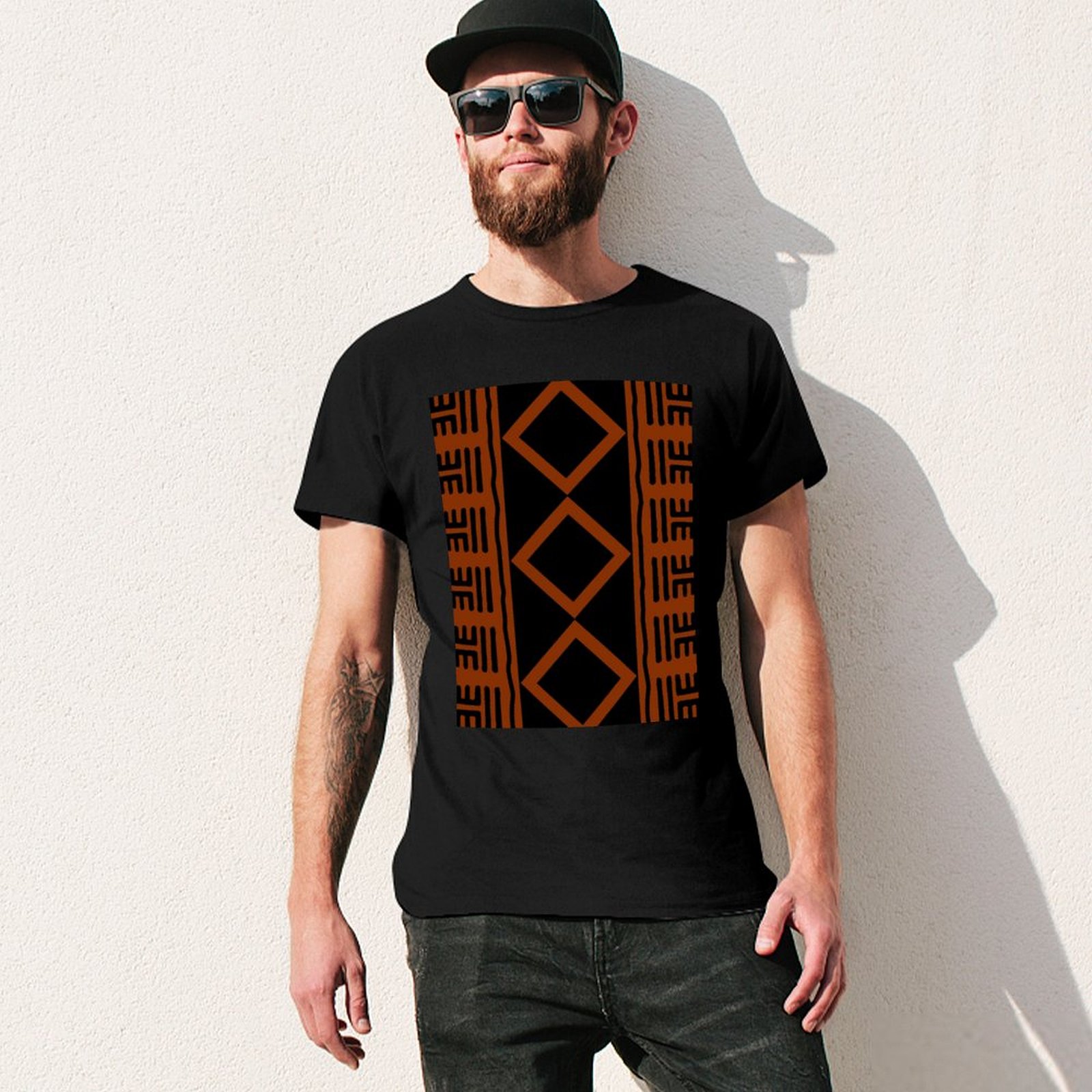 Roestkleurig Afrikaans modderd - Mudcloth Print Top recensie en prijs