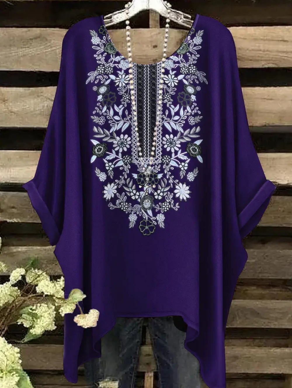 Boheemse chique oversized T-sh - Ethnic Chic Fashion recensie en prijs