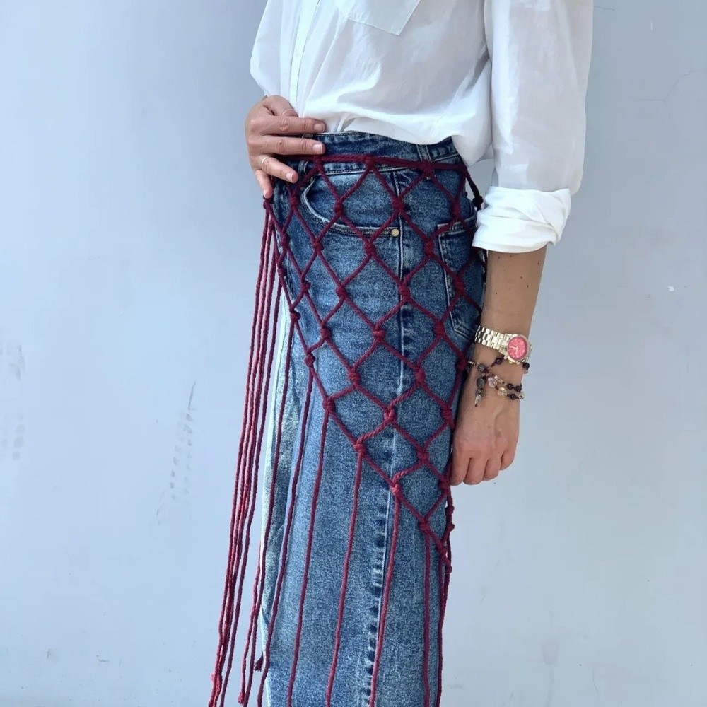 Boheemse netgeweven franjesjaa - Ethnic Fashion Design recensie en prijs